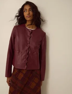 Monsoon Biker Jacket Berry female - Monsoon - FashionsVida
