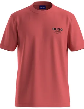 Hugo T-shirt à Manches Courtes Nesptee 10283344 Blue Medium Red S - Hugo Boss - FashionsVida