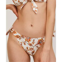 Braga de bikini clásica con lazos y estampado floral
