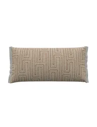 Rana Geometric Rectangle Cushion Brown Mix