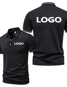 European Summer Men's and Women's Lapel Short Sleeve Polo Shirt Custom T-Shirt Print Own Logo Image Text Name Advertisement - Aliexpress - FashionsVida