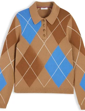 Jersey de mujer tipo polo de rombos - Tommy Hilfiger - FashionsVida