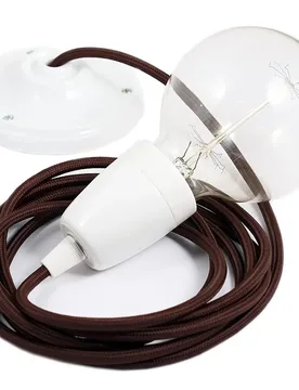 Cables Suspension Luminaire Rm13 50 Cm Brown / White One Size - Creative - FashionsVida
