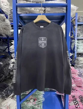 West Coast Choppers 26ss Iron Cross Vintage Washed Antique Long-Sleeved T-Shirt for Men and Women Trendy Style - Aliexpress - FashionsVida
