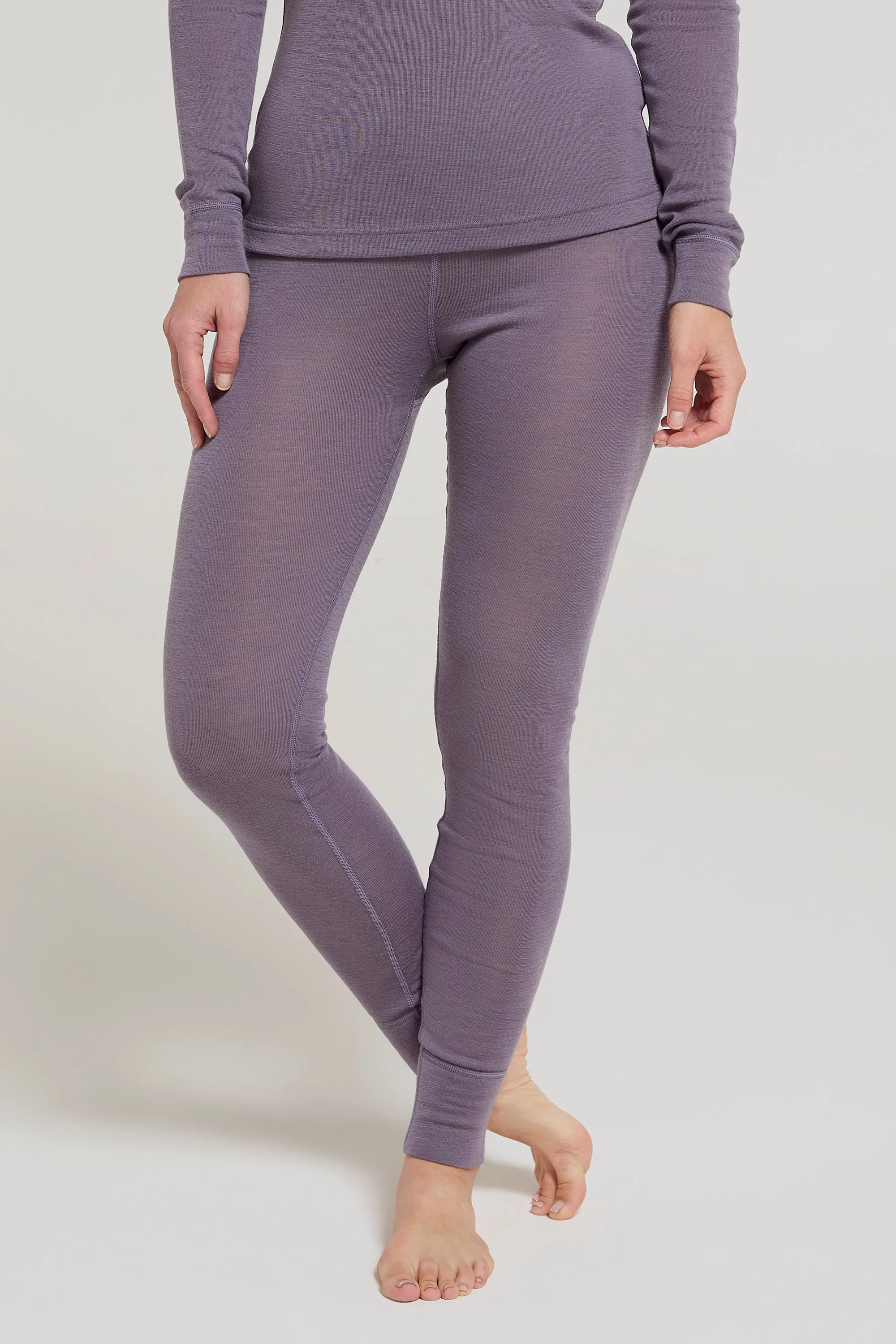 Merino II Womens Base Layer Pants - Purple - Purple - Size: 10 - Mountain Warehouse - FashionsVida