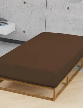 Jersey-Elastic-Spannbetttuch topas / mocca, 1x 180x200 cm - 200x220 cm - Biberna - FashionsVida