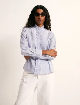 Sfera - Blusa volante pechera - Sfera - FashionsVida