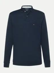 Langarm-Poloshirt Blau L