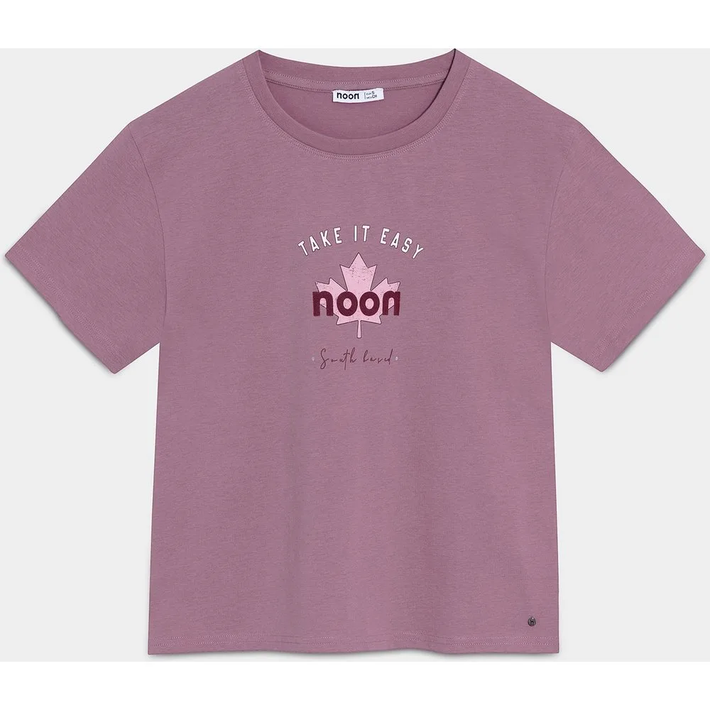 Camiseta de manga corta de mujer con estampado - Noon - FashionsVida