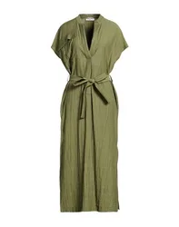Maxi-Kleid Damen Militärgrün S Damen
