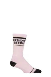 Pair Birthday Bitch Cotton Socks Multi One Size - Pink - Size: One Size