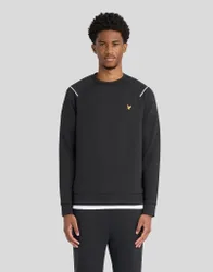Men's Sports Neoprene Crew Neck Sweatshirt Jet Black