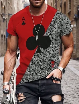 D Playing Card Graphic T Shirt for Men Clothing Youth Trend Fashion Streetwear Tshirt Summer Unisex Women Short Sleeve Tops Tee - Aliexpress - FashionsVida