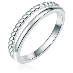 Womens Female Sterling Silver Ring - Size P