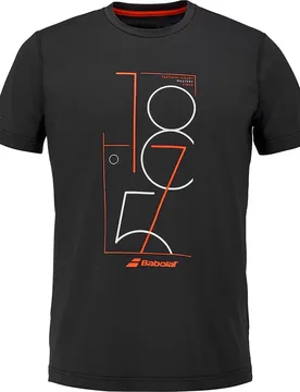 Exercise Graphic Short Sleeve T-shirt Black / Black L - Babolat - FashionsVida