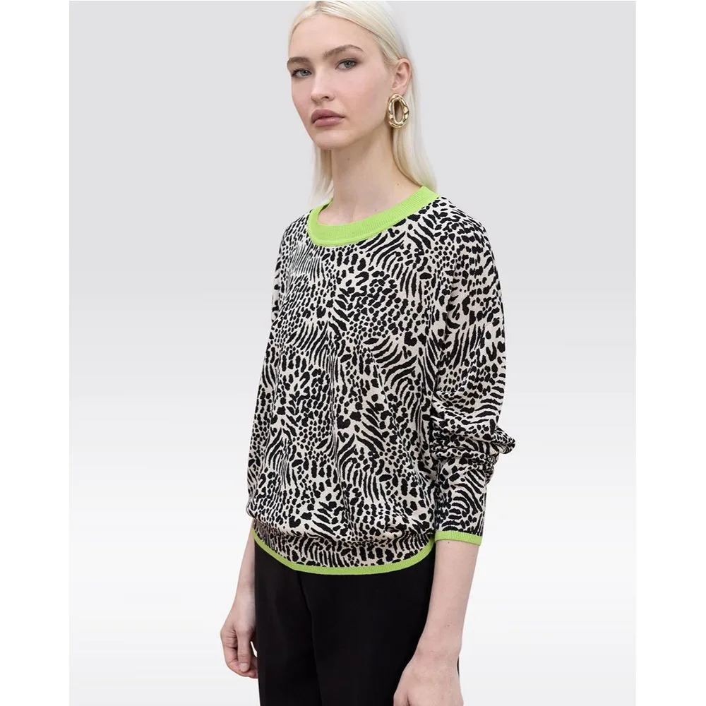 Jersey de mujer jaquard con rib a contraste - Lola Casademunt - FashionsVida