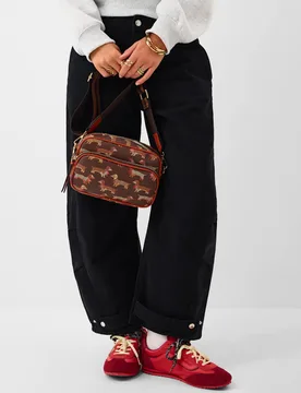 Sausage Dog Print Crossbody Bag Chocolate female - Accessorize - FashionsVida