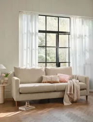 AND STONEHOUSE Todd Chenille 3 Seater Sofa Oatmeal
