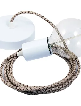 Cables Suspension Luminaire Rd63 Lozenge 1 M Tree Bark / White One Size - Creative - FashionsVida