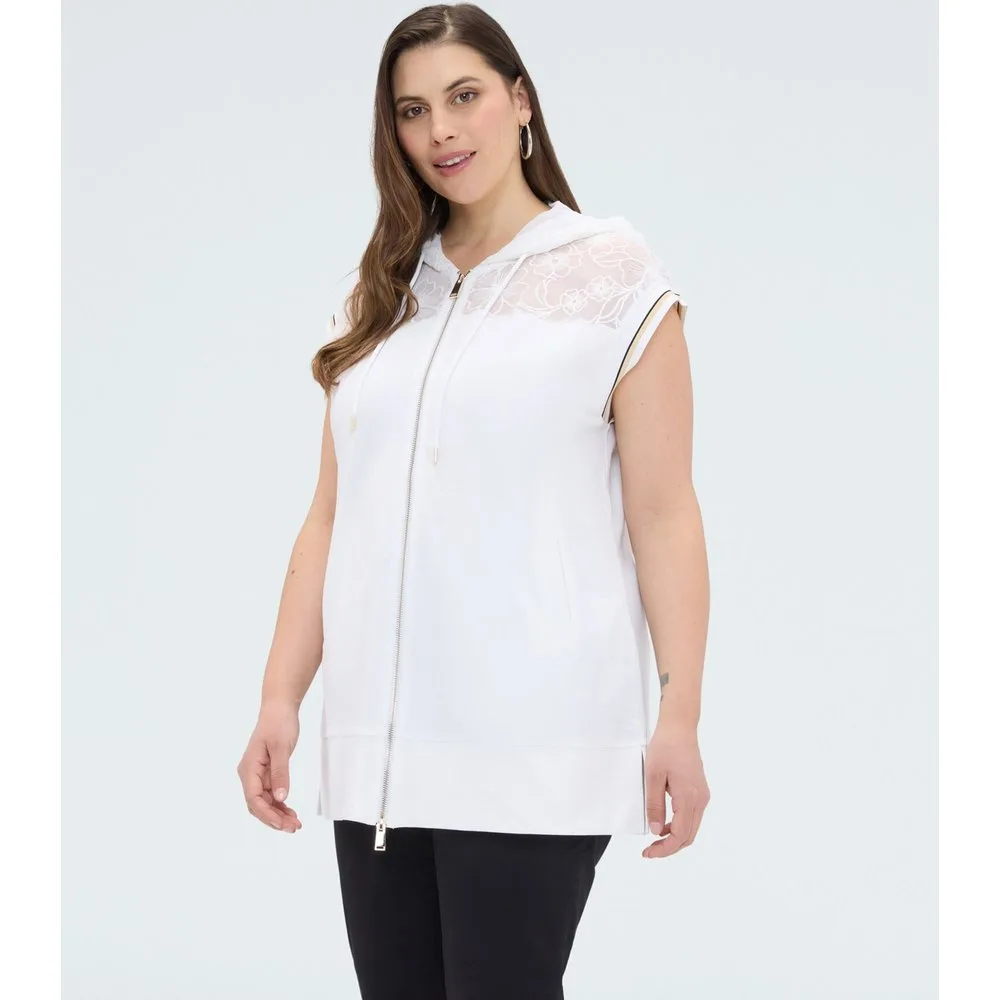 Sudadera de mujer chaleco con capucha ajuste y diseño para el máximo confort - Fiorella Rubino - FashionsVida
