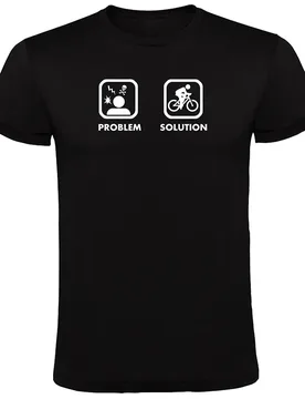 Maglietta A Maniche Corte Problem Solution Bike Black - Kruskis - FashionsVida