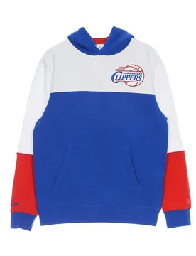 Felpa Cappuccio Uomo Nba Fusion Fleece 2.0 Hardwood Classics Loscli Royal/white - Mitchell & Ness - FashionsVida