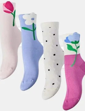 Pack de calcetines de flores de mujer - Pieces - FashionsVida