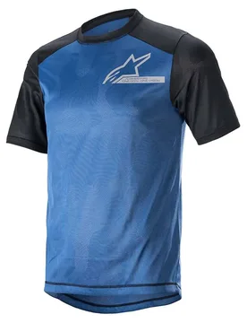 Bicycle Maglia Da Enduro A Maniche Corte Alps V2 Mid Blue / Black / Silver - Alpinestars - FashionsVida