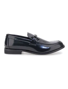 Mocassini neri lucidi con morsetto 210912 40 - CLAREMORRIS - FashionsVida