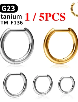 ASTM F136 Titanium D Shape Earring 18G 8/10/12mm Hinged Segment Cartilage Tragus Helix Lobe Daith Piercing Ear Ring Body Jewelry - Aliexpress - FashionsVida