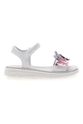 Sandali Bianchi con Applique Colorate e Velcro 96139491 32