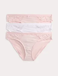 Pk Amelia Lace Bikini Knickers Cool Pink female