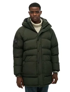 Parka Xpd Longline Baffle Surplus Goods Olive Green M - Superdry - FashionsVida