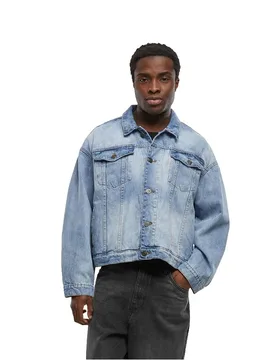 Veste En Jean Heavy Ounce Boxy New Light Blue Washed L - Build Your Brand - FashionsVida
