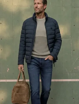 Street One Steppjacke im Biker-Style male Blau - Street One MEN - FashionsVida