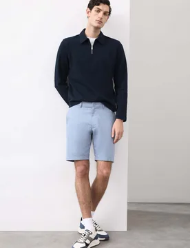 Regular Fit Super Lightweight Chino Shorts Light Blue male - Autograph - FashionsVida