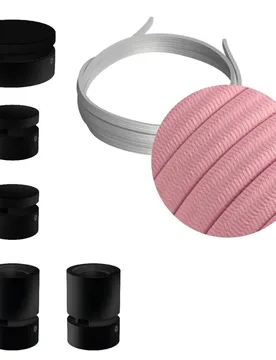 Cables Kit D´éclairage Wiggle Filé System Cm16 5 M 5 Unités Black / Pink One Size - Creative - FashionsVida