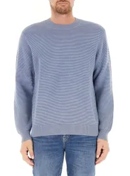 Maglione a costine AZZURRO POLVERE L