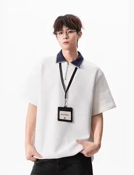 American Retro Half Zip Polo Shirt Tops 2026 Summer Fashion Men's Short Sleeved Casual Loose T-shirt Streetwear Men Clothing - Aliexpress - FashionsVida