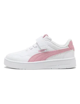 Sneakers bianche con dettagli rosa Court Lally AC+ PS 33 - Puma - FashionsVida