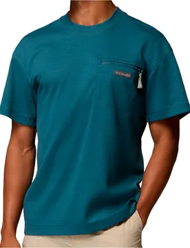 Echo passage camiseta montaña manga corta hombre Marino (L) - Columbia - FashionsVida