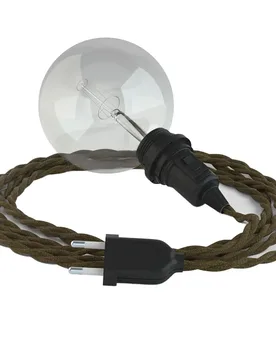 Cables Lampe Suspendue Pour Abat-jour Tc13 5 M Brown / Black One Size - Creative - FashionsVida