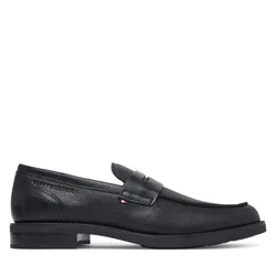 Slipper Lth Mix Dress Hilfiger Loafer FM0FM06087 Schwarz 40 male