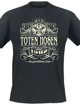 T-Shirt - Alte Schule - S bis 3XL - für Männer - Größe M - schwarz - Lizenziertes Merchandise! - Männer - male - Die Toten Hosen - FashionsVida