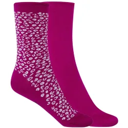 Pack de 2 pares de calcetines corto algodón print y liso puño roule. Hecho en España