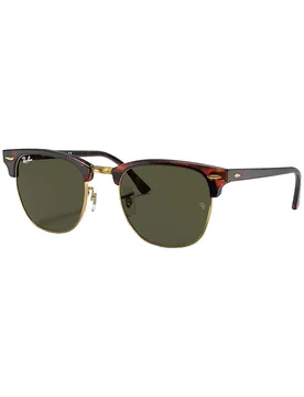 Lunettes de soleil lifestyle - Clubmaster Polished Tortoise On Gold G-15 Green - Marron - Ray Ban - FashionsVida