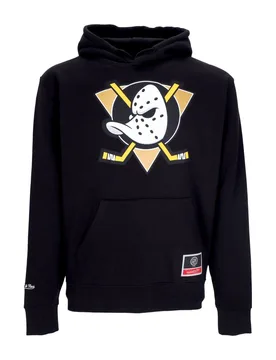 Felpa Cappuccio Uomo Nhl Team Logo Hoodie Anaduc Black - Mitchell & Ness - FashionsVida