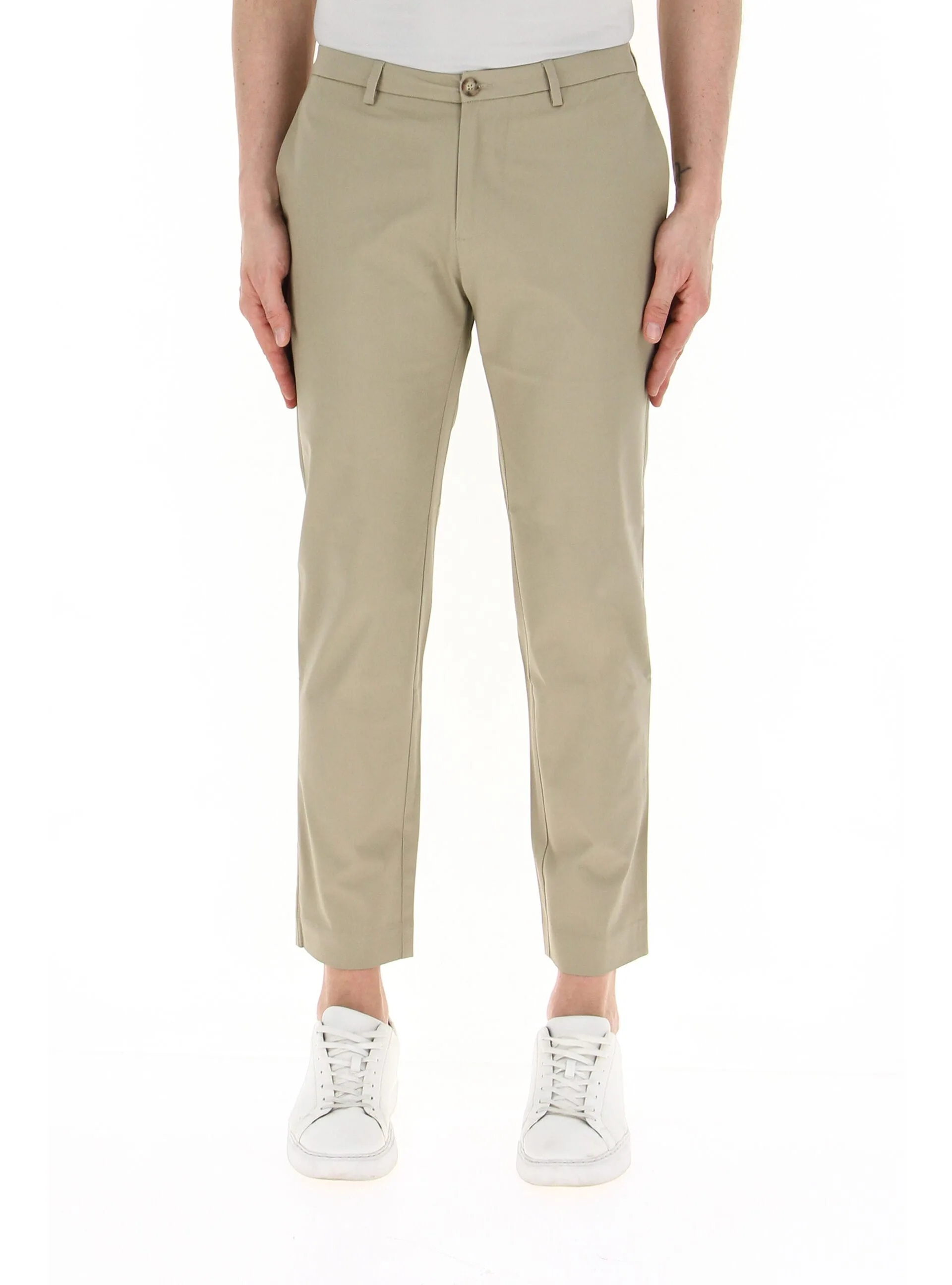 QB24 Pantalone chino BEIGE 48 - QB24 - FashionsVida