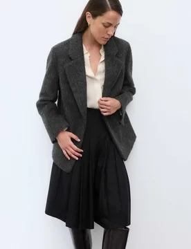 Wool Rich Brushed Tailored Jacket Dark Grey female - Autograph - FashionsVida