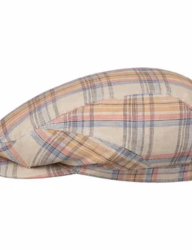 Orsley Driver Linen Flat Cap by - mixed colours - Size: L (58-59 cm) - Stetson - FashionsVida